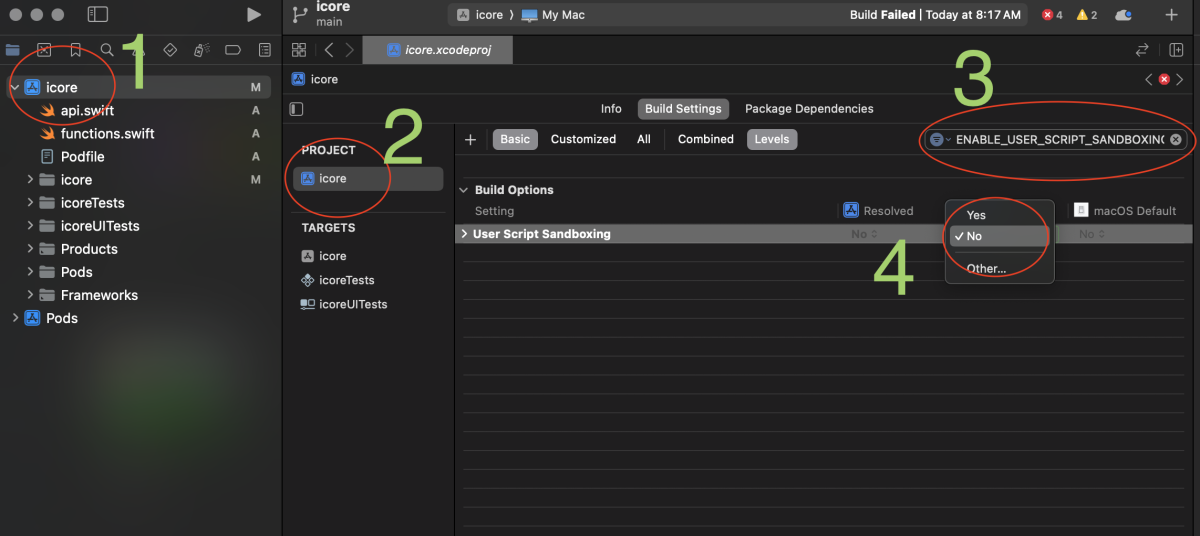 xcode fix rsync